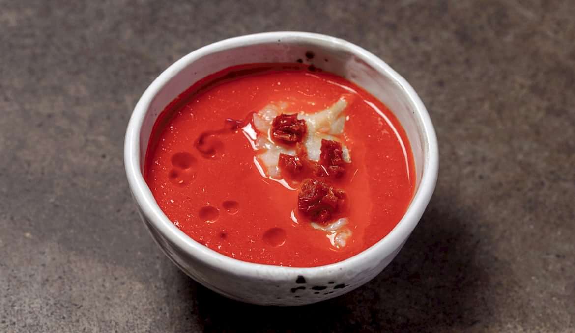 Гаспачуэлло/ треска/вяленые томаты