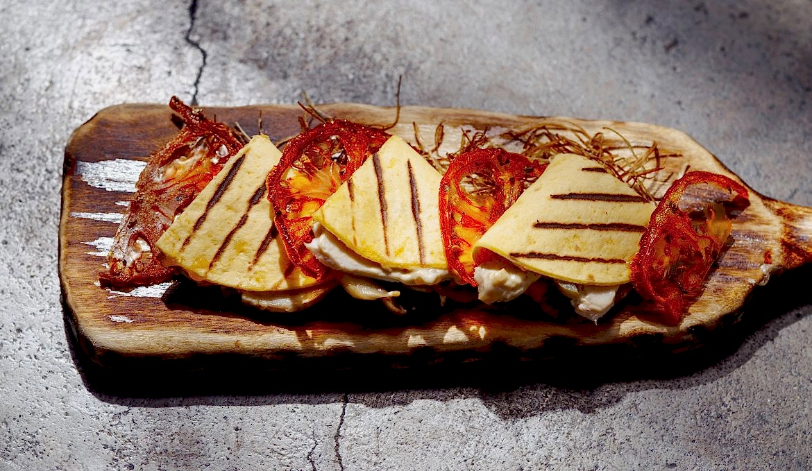 Кесадилья/ цыплёнок/ сыр/ шампиньоны