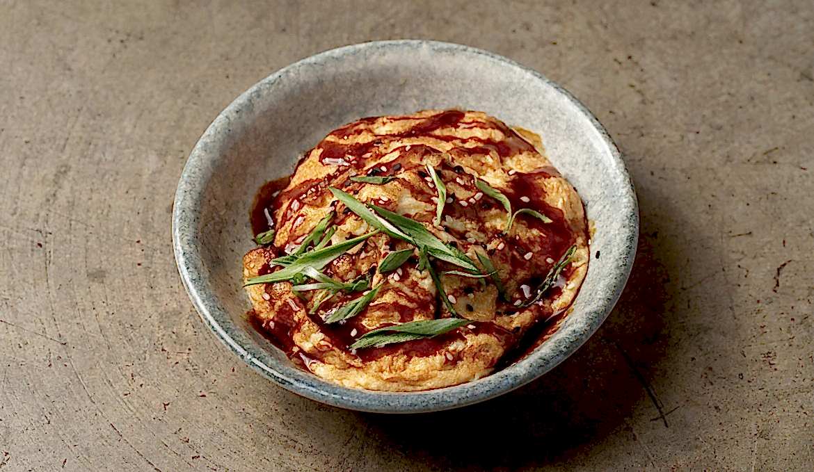 Жареный рис с креветками/ капуста ким-чи