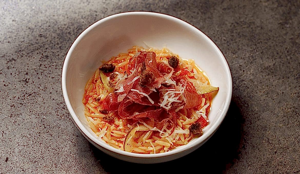 Орзо/ хамон/ груша